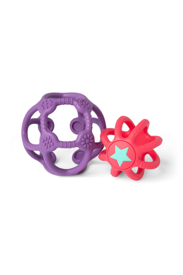 Balles Sensorielles en Silicone - Violette et Rose – Image 2