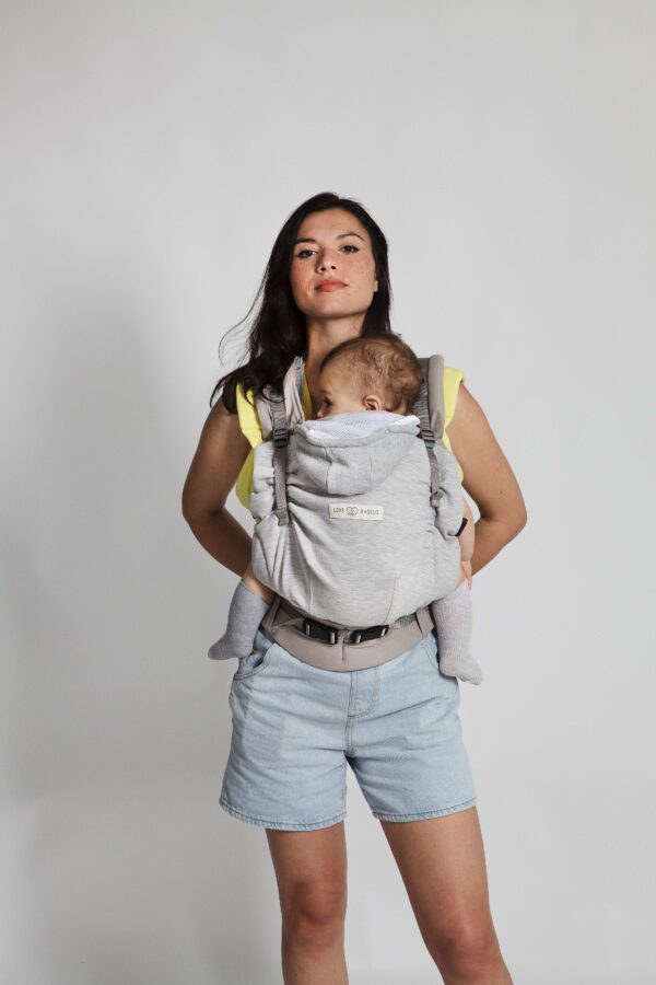 Porte Bébé Physiologique HoodieCarrier 2 - Gris Athletique – Image 3