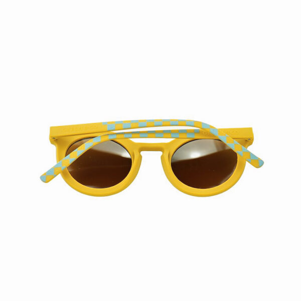 Lunettes de Soleil - Carreaux Jaunes et Bleus – Image 2