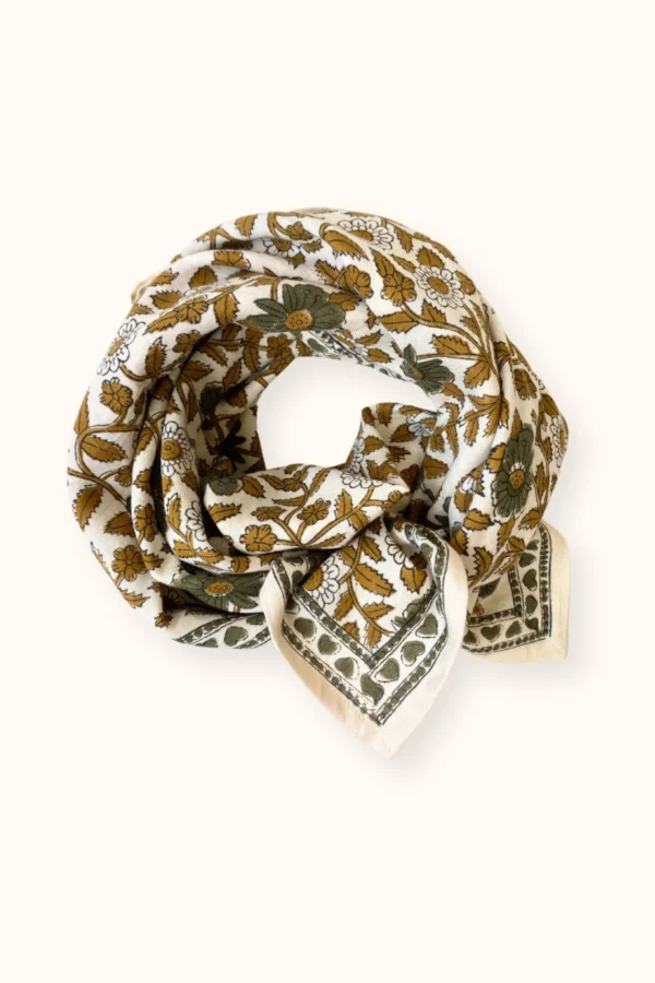 Big Foulard Latika "Cœur" - Macadamia