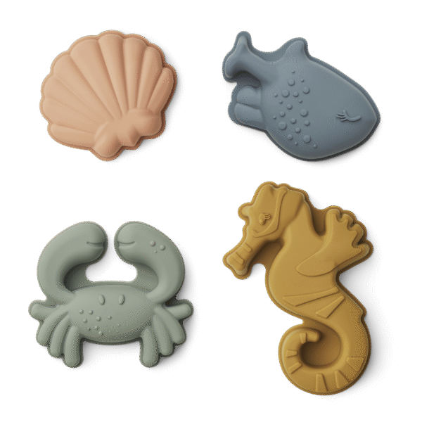 Lot de 4 Moules à Sable Gill - Sea Creatures