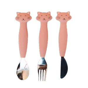 Couverts 3 pièces silicone - Mrs Chat