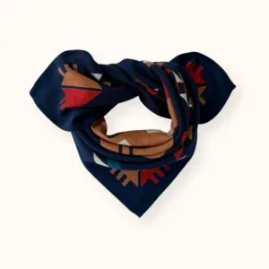 Small Foulard Manika "Rajah" - Navy