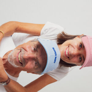 Casquette -  Marinière Super Papy Bleu