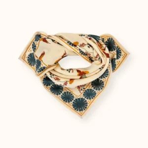Small Foulard Manika "Cerisier" - Macadamia