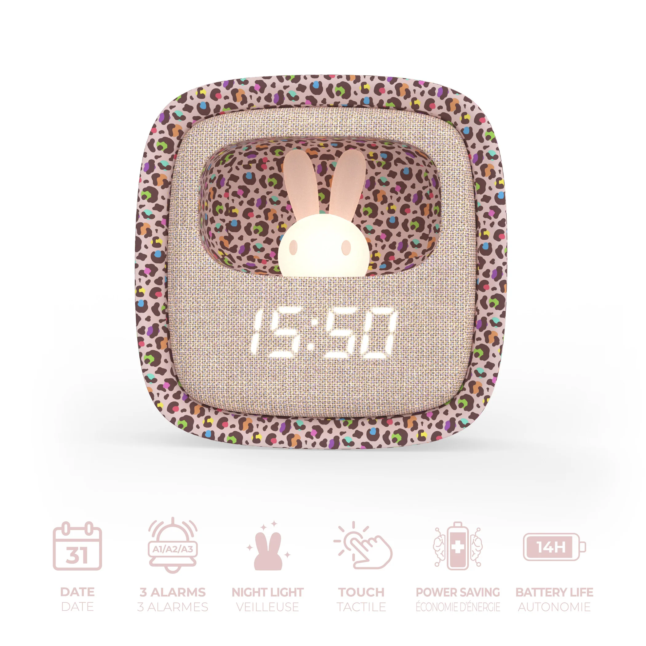 Billy Clock - Réveil Rainbow Leopard – Image 4
